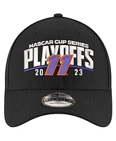 Men's New Era Black Denny Hamlin 2023 Nascar Cup Series Playoffs 9FORTY Adjustable Hat