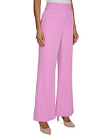 Karl Lagerfeld Women's Mid Rise Wide Leg Pants