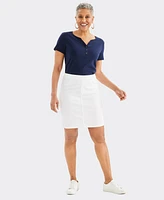 Style & Co Women's Denim Stretch Pull-On Skirt, Created for Macy's