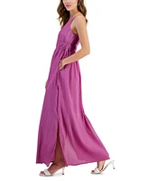 Taylor Women's V-Neck Side-Slit Maxi Dress