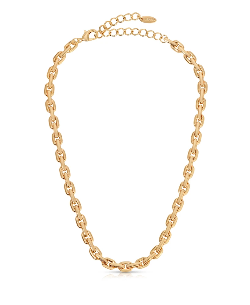 Ettika 18k Gold Plated Solid Chain Necklace