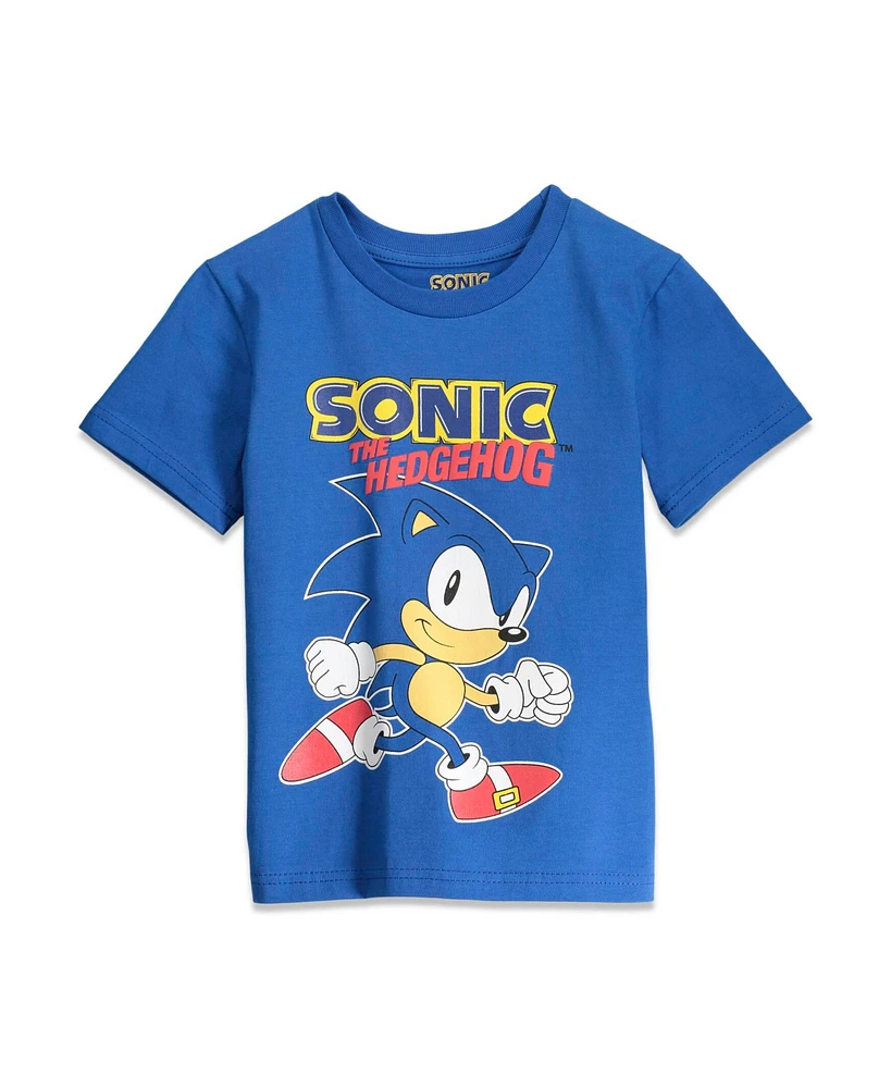 Sega Little Boys Sonic the Hedgehog Athletic Pullover T-Shirt & Shorts Outfit Set