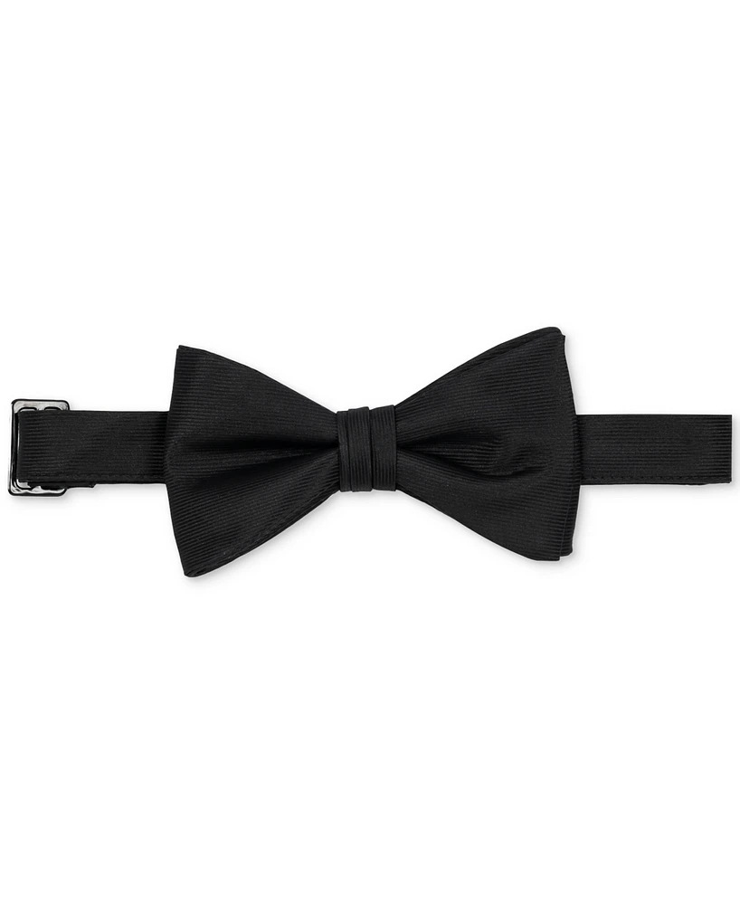 Calabrum Men's Solid Black Pre-Tied Bow Tie