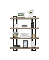 Danya B 4-Tier Floating Bracket Wall Shelf