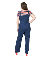 Plus Wide Leg Overall Dungaree Pants