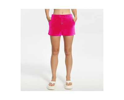 Juicy Couture Women's Classic Velour Short With Back Bling