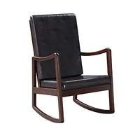 Simplie Fun Raina Rocking Chair, Faux Leather