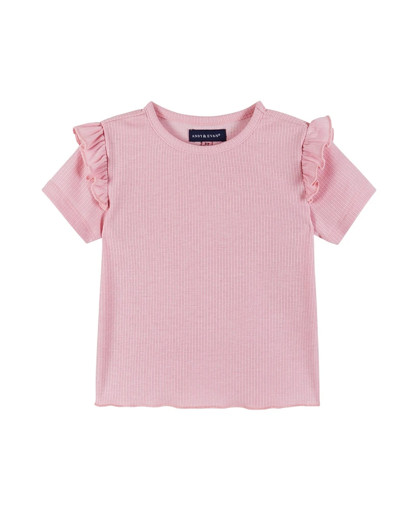 Toddler/Child Girls Pink Crochet Top & Woven Short Set