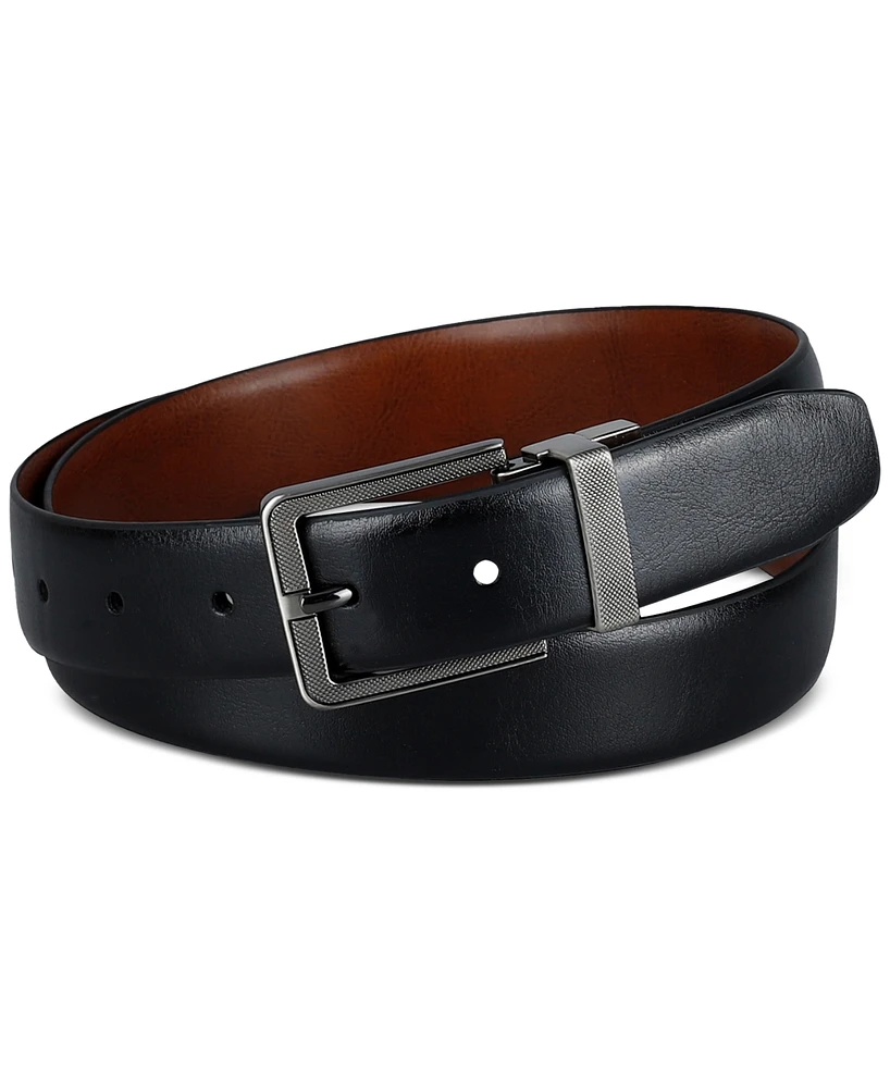 Kenneth Cole Reaction Men's Reversible Faux-Leather Harness-Buckle Belt