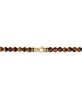 Esquire Men's Jewelry Red Tiger Eye Statement Necklace in 18k Gold-Plated Sterling Silver, Created by Macy's