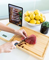 Dexas Prep-Tech Bamboo 20" x 10.5" Cutting Board and Kitchen Scale