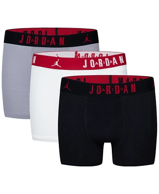 Jordan Big Boys Flight Dri-Fit Cotton Core Boxer Briefs, Pack of 3