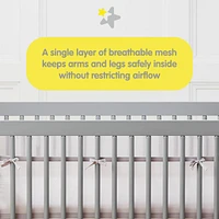 Breathable Baby Mesh Liner for Full-Size Cribs, Deluxe 4mm (Size 4FS Covers 3 or 4 Sides)