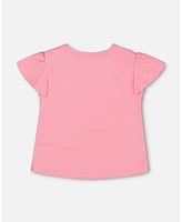 Deux par Deux Baby Girls Baby Cotton Jersey Top Bubble Gum Pink