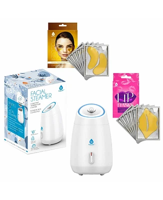 Pursonic Deluxe Facial Steamer with 6 Soothing Eye Masks & 6 Nourishing Lip Masks