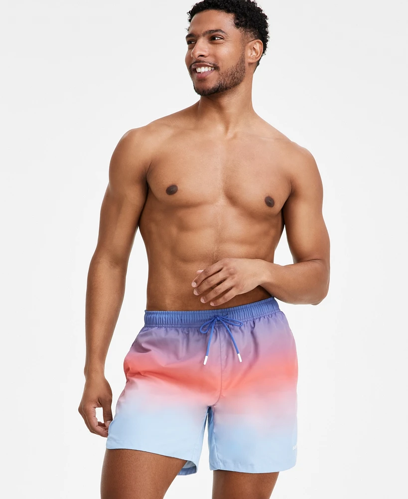 Boss by Hugo Men's Color Gradient 5.9" Swim Trunks, Created for Macy's