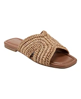 Marc Fisher Ltd Women's Narda Square Toe Flat Sandals