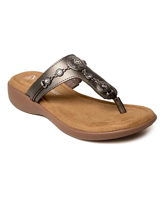 Minnetonka Women's Brecca Embellished Thong Sandals