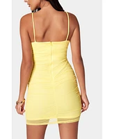 Bebe Women's Center Rush Mini Mesh Dress