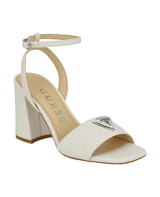 Guess Women's Gelyae Ankle Strap Block Heel Sandals