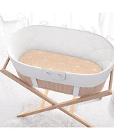 The Peanutshell Boho Bassinet Sheets for Newborn Baby Girl or Baby Boys, 4 Pack Set