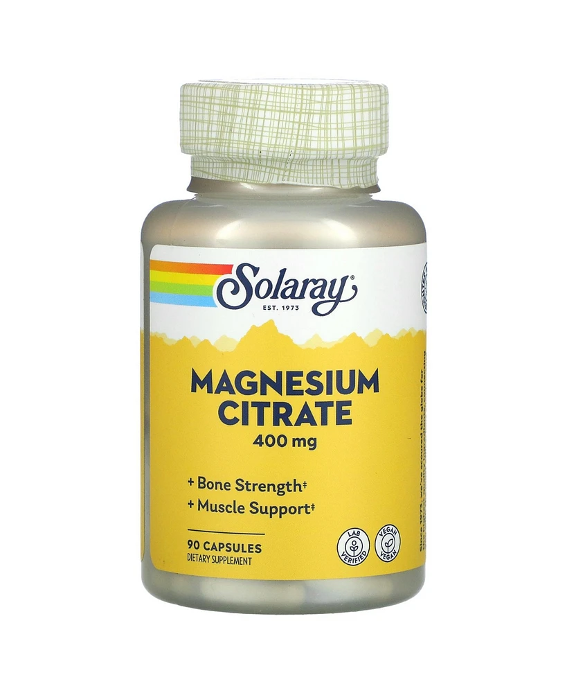 Solaray Magnesium Citrate 400 mg - 90 Capsules