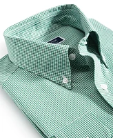 Club Room Men's Regular Fit Mini Gingham Dress Shirt, Created for Macy's