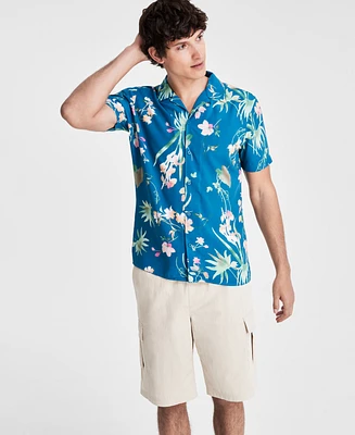 I.n.c. International Concepts Men's Antonio Regular-Fit Floral Button-Down Camp Shirt, Created for Macy's