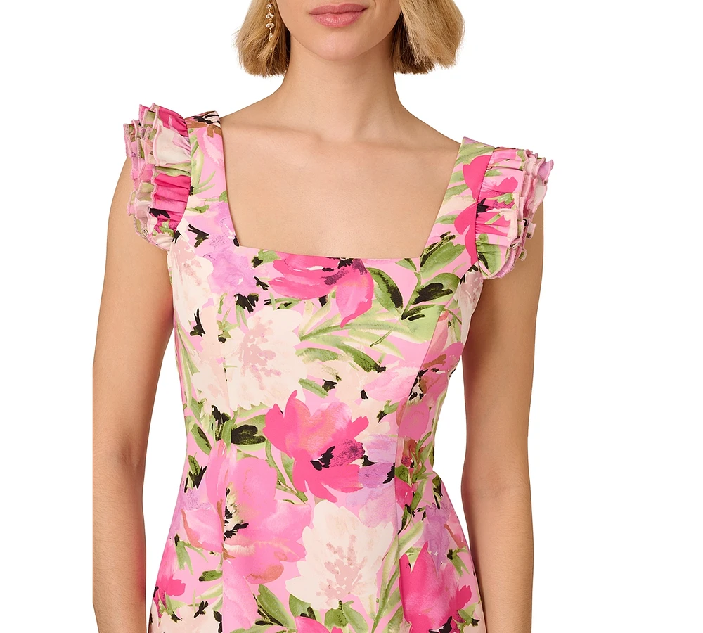 Adrianna Papell Women's Floral-Print High-Low Midi Dress