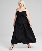 And Now This Trendy Plus Tiered Maxi Dress