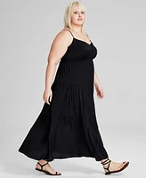 And Now This Trendy Plus Size Tiered Maxi Dress