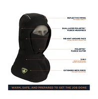 RefrigiWear Men's Extreme Hooded Black Balaclava