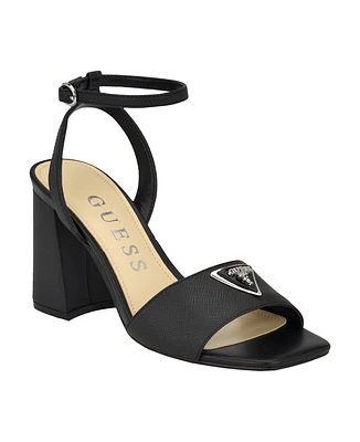 Guess Women's Gelyae Ankle Strap Block Heel Sandals