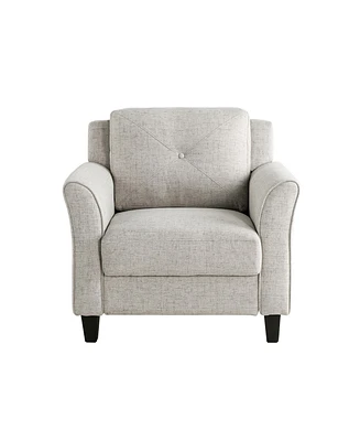 Lifestyle Solutions 33.9" Polyester Harvard Chair with Curved Arms