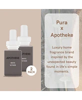 Pura Apotheke White Vetiver - Home Scent Refill - Smart Home Air Diffuser Fragrance - Up to 120-Hours of Luxury Fragrance per Refill