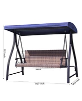 Aoodor Porch Swing with Canopy