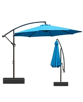 Aoodor Patio Off-set Hanging Umbrella 10FT Aluminum Cantilever