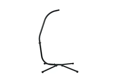 Aoodor Hammock Steel C Stand -Only Stand for Hanging Hammock Chairs - 300 Pound Capacity, Black