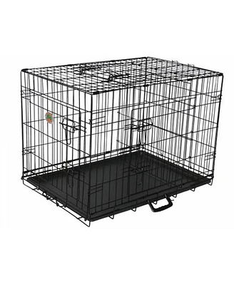 Go Pet Club Td-42 42 in. Three-Door Metal Dog Crate with Divider