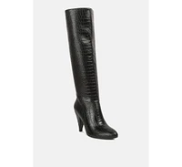 London Rag Rum Rolls Calf Croc Boots