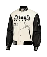 Men's Pleasures White St. Louis Cardinals Full-Snap Varsity Jacket