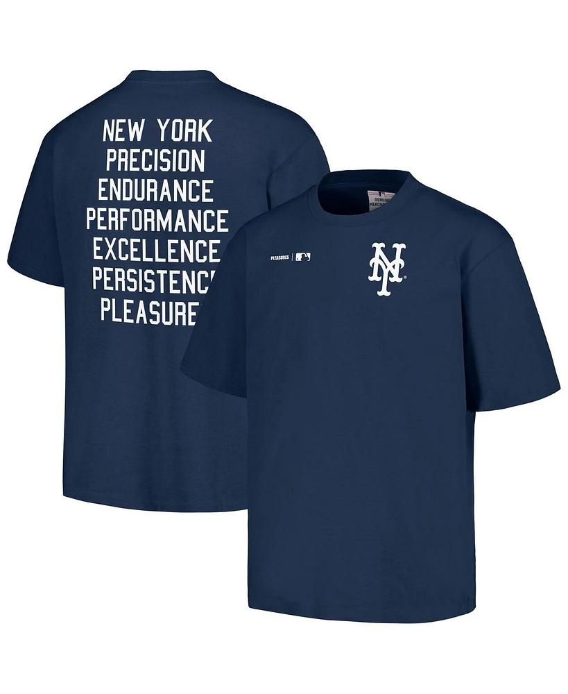 Men's Pleasures Navy New York Mets Precision T-shirt