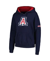 Women's Stadium Athletic Navy Arizona Wildcats Big Logo Pullover Hoodie