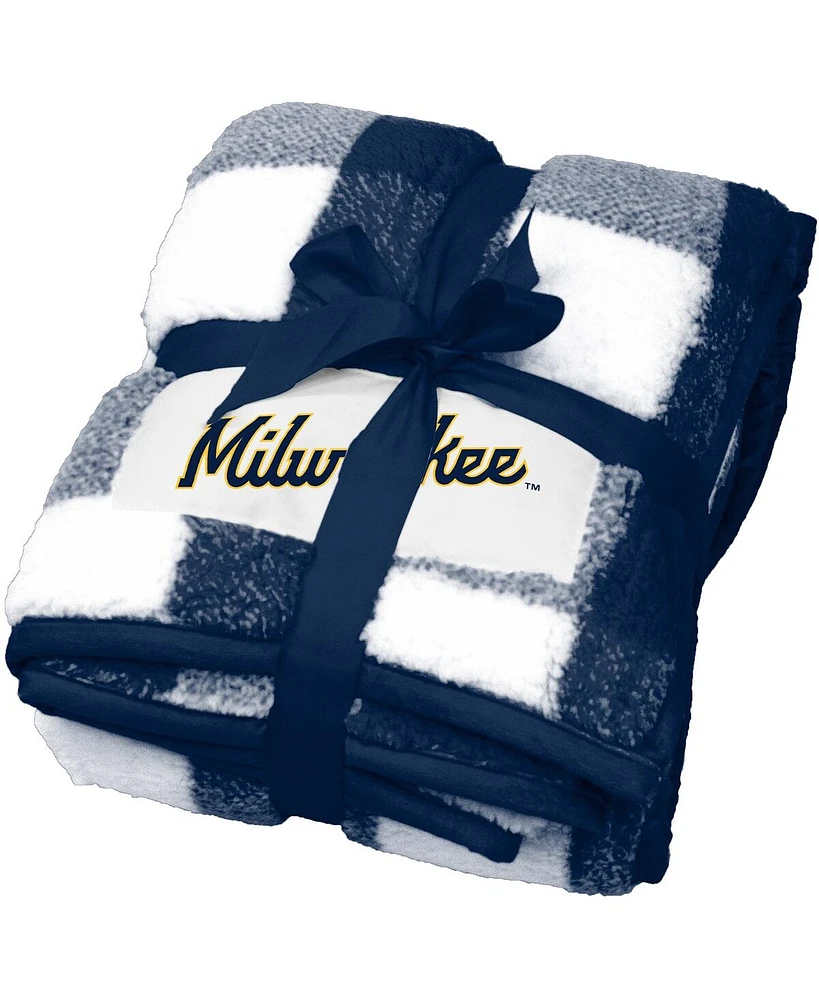 Milwaukee Brewers 50'' x 60'' Buffalo Check Frosty Fleece Blanket