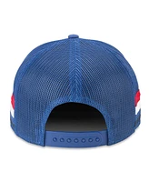 Men's American Needle Blue New York Rangers HotFoot Stripes Trucker Adjustable Hat