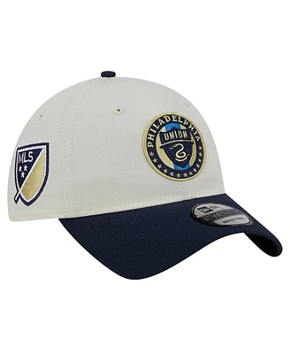 Men's New Era White Philadelphia Union 2024 Kick Off Collection 9TWENTY Adjustable Hat