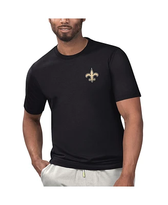 Men's Margaritaville Black New Orleans Saints Licensed to Chill T-shirt