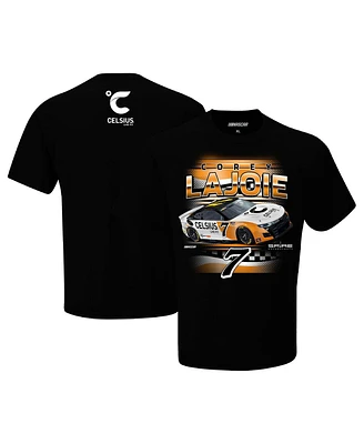 Men's Checkered Flag Sports Black Corey LaJoie Celsius Car T-shirt