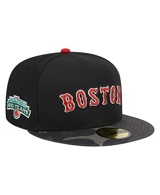 Men's New Era Black Boston Red Sox Metallic Camo 59FIFTY Fitted Hat