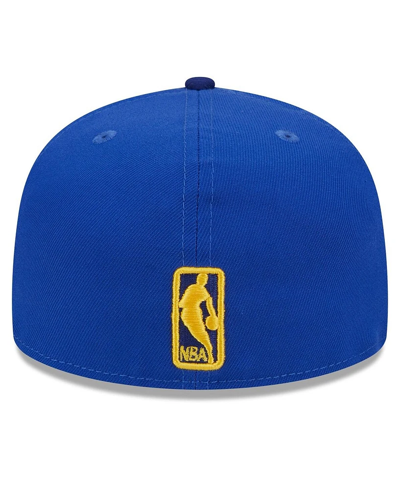Men's New Era Royal Golden State Warriors 2024 Nba All-Star Game Rally Drive Checkerboard 59FIFTY Crown Fitted Hat